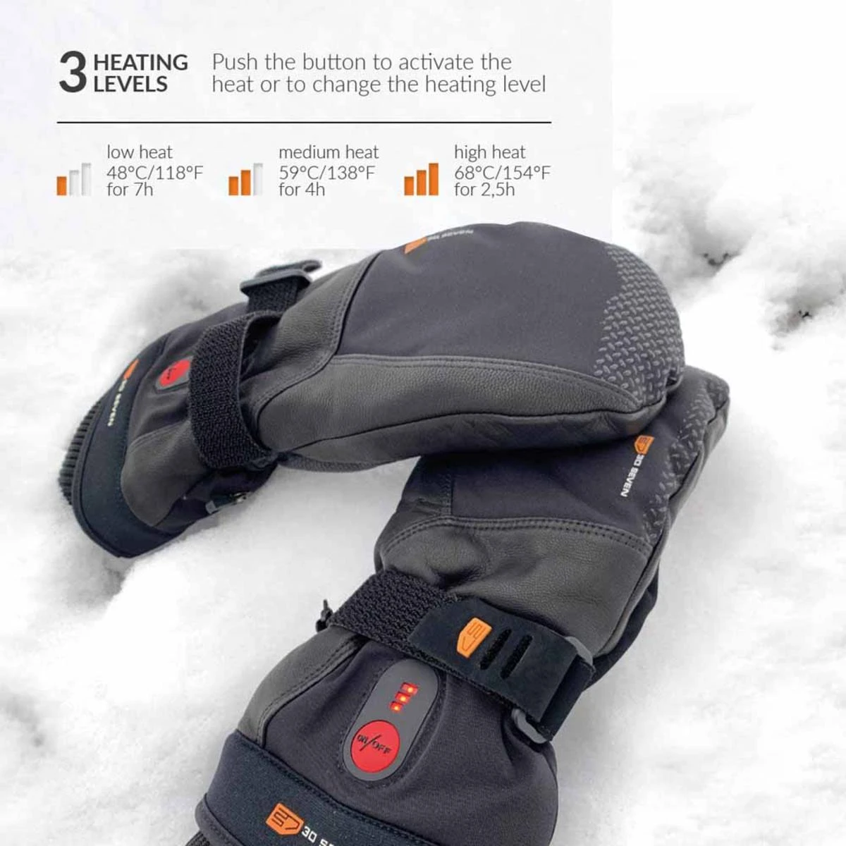 30seven Heated Extra Warm Waterproof Mittens 10 30seven Heated Extra Warm Waterproof Mittens - Image 8
