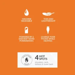 30seven Heated Regular Fit Baselayer Vest - 5 Volt -ThermaGear 30seven heated regular fit baselayer vest 5 volt 55