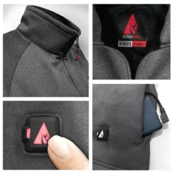 ActionHeat 5V Womens 1/2 Zip Pullover Battery Heated Shirt -ThermaGear actionheat 5v battery heated 1 2 zip pullover shirt women s 264