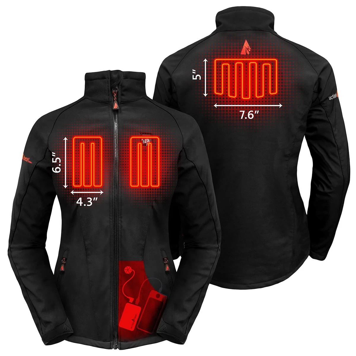 ActionHeat 5V Womens Softshell Battery Heated Jacket 6 ActionHeat 5V Womens Softshell Battery Heated Jacket - Image 4