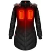 ActionHeat 5V Womens Heated Long Puffer Jacket W/ Hood