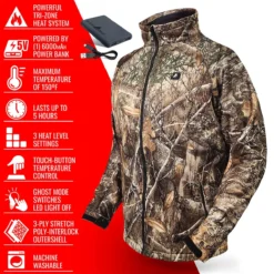 ActionHeat 5V Mens Battery Heated Hunting Jacket -ThermaGear actionheat 5v men s battery heated hunting jacket 45