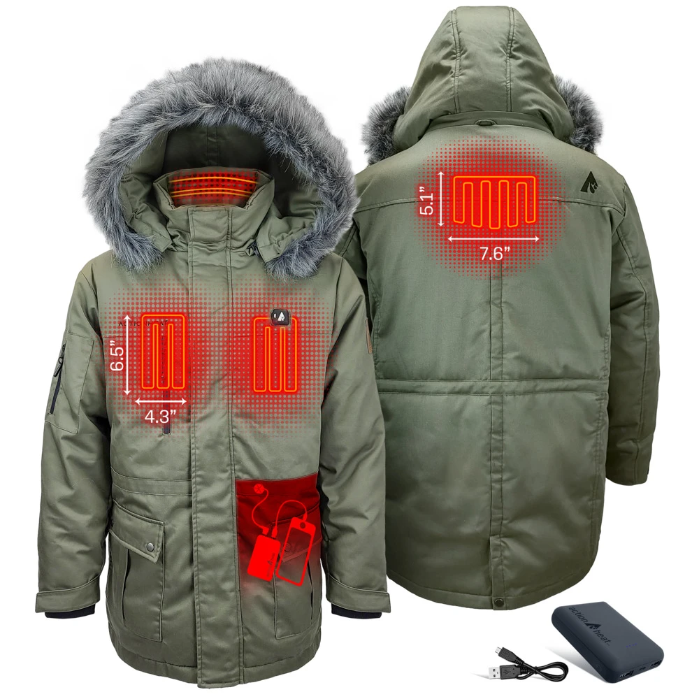 ActionHeat 5V Mens Battery Heated Parka Jacket 5 ActionHeat 5V Mens Battery Heated Parka Jacket - Image 3