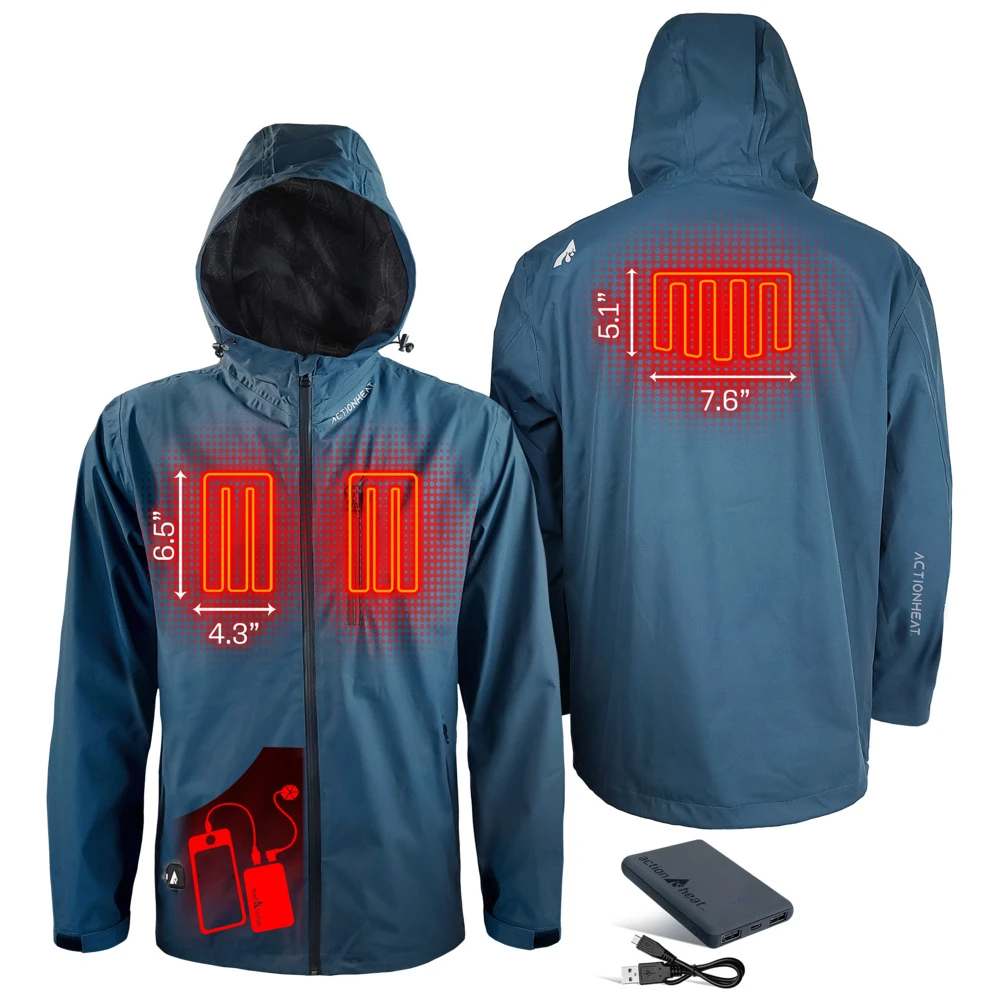 ActionHeat 5V Mens Battery Heated Rain Jacket 5 ActionHeat 5V Mens Battery Heated Rain Jacket - Image 3