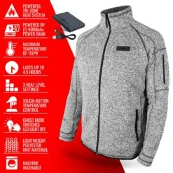 ActionHeat 5V Mens Battery Heated Sweater Jacket 14 ActionHeat 5V Mens Battery Heated Sweater Jacket -ThermaGear actionheat 5v men s battery heated sweater jacket 22