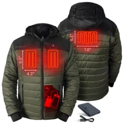ActionHeat 5V Mens Pocono Insulated Heated Jacket -ThermaGear actionheat 5v men s pocono insulated heated jacket 70