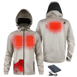 ActionHeat 5V Mens Slim Fit Battery Heated Hoodie -ThermaGear actionheat 5v men s slim fit battery heated hoodie 25