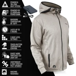 ActionHeat 5V Mens Slim Fit Battery Heated Hoodie -ThermaGear actionheat 5v men s slim fit battery heated hoodie 27