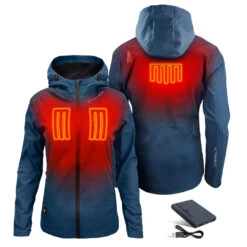 ActionHeat 5V Womens Battery Heated Rain Jacket -ThermaGear actionheat 5v women s battery heated rain jacket 13
