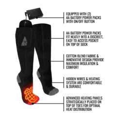 ActionHeat AA Classic Battery Heated Socks -ThermaGear actionheat classic aa battery heated socks 164