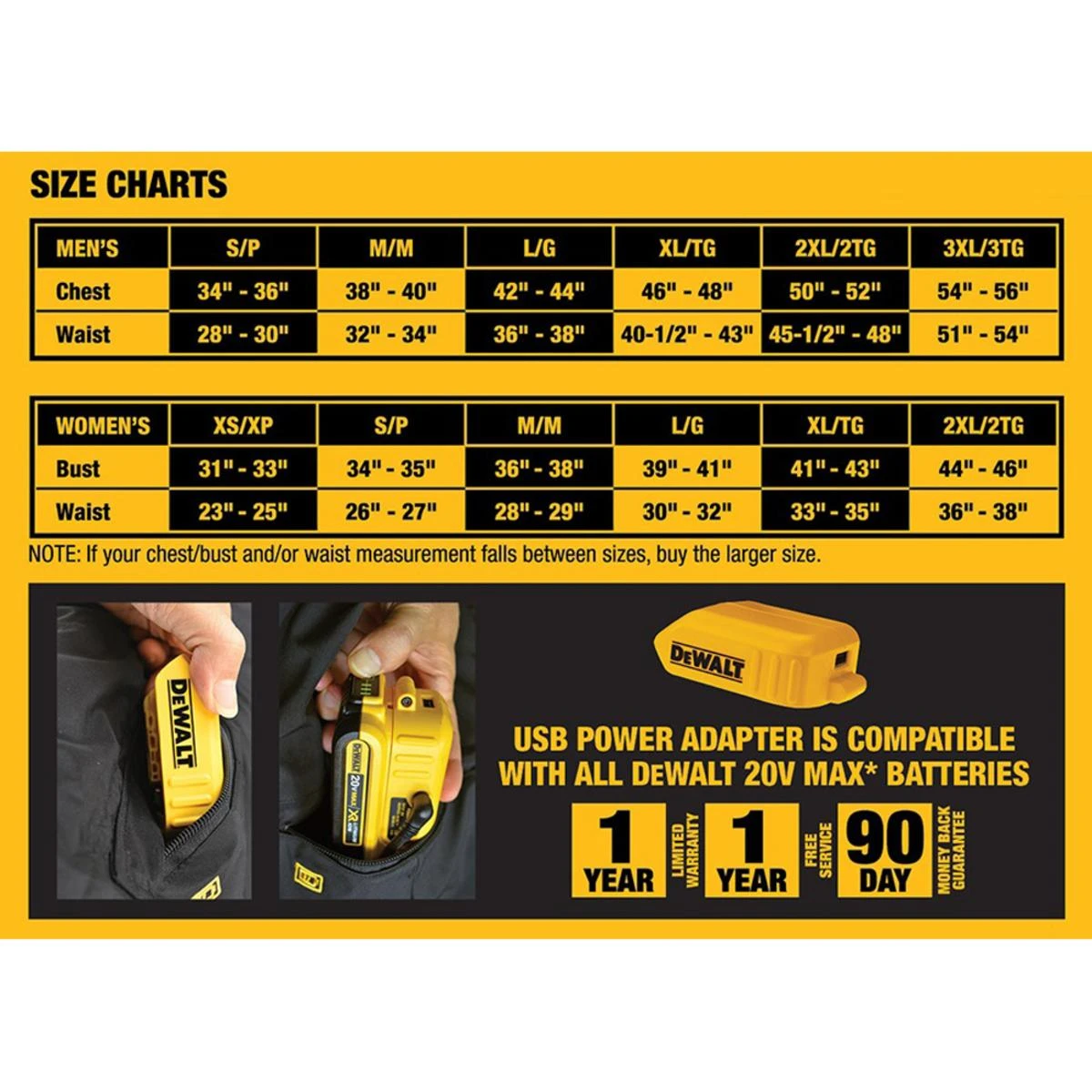 DeWalt 20V MAX Lithium Ion Barn Coat With Battery Kit 7 DeWalt 20V MAX Lithium Ion Barn Coat With Battery Kit - Image 5