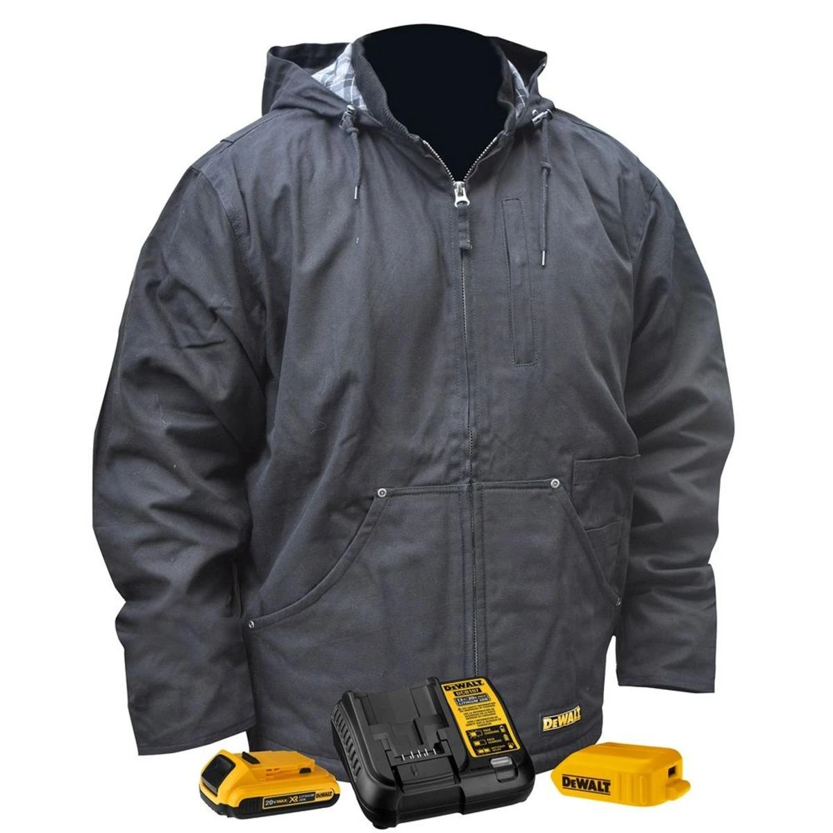 DeWalt 20V MAX XR Lithium Ion Heavy Duty Heated Work Jacket With Battery Kit 3 DeWalt 20V MAX XR Lithium Ion Heavy Duty Heated Work Jacket With Battery Kit
