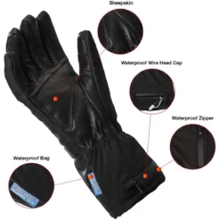 Dr.Warm Unisex Waterproof Electric Battery Heated Leather Gloves -ThermaGear dr warm unisex waterproof electric battery heated leather gloves 22