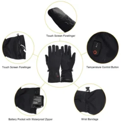Dr.Warm Unisex Windproof Touchscreen Anti-Skip Rechargeable Heated Gloves Liners -ThermaGear dr warm unisex windproof touchscreen anti skip rechargeable heated gloves liners 103