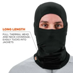 Ergodyne N-Ferno 6844 Dual-Layer Balaclava Face Mask - Black -ThermaGear ergodyne n ferno 6844 dual layer balaclava face mask black 119