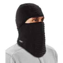Ergodyne N-Ferno 6955 Insulated Balaclava 3-Layer Face Mask, Spandex, Polartec Power Grid - Black -ThermaGear ergodyne n ferno 6955 insulated balaclava 3 layer face mask spandex polartec power grid black 88