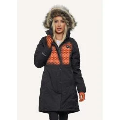 FNDN Womens Heated Parka With Built-in Heated Gloves -ThermaGear fndn women s heated parka with built in heated gloves 203