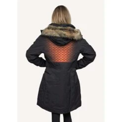 FNDN Womens Heated Parka With Built-in Heated Gloves -ThermaGear fndn women s heated parka with built in heated gloves 205
