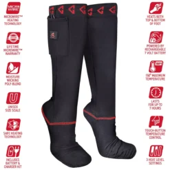 Gerbing 7V Battery Heated Sock Liners -ThermaGear gerbing 7v full foot heated sock liners 108