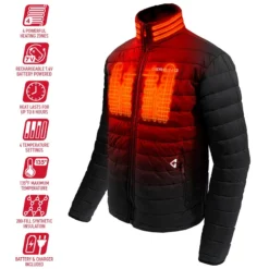 Gerbing 7V Mens Khione Insulated Heated Jacket 2.0 -ThermaGear gerbing 7v men s khione puffer heated jacket 2 0 89