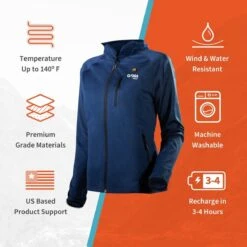 Gobi Heat Womens Apex Heated Tech Hoodie Jacket -ThermaGear gobi heat women s apex heated tech hoodie jacket 23