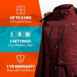 Gobi Heat Womens Arcadia 5 Zone Heated Parka Jacket 15 Gobi Heat Womens Arcadia 5 Zone Heated Parka Jacket -ThermaGear gobi heat women s arcadia 5 zone heated parka jacket 243