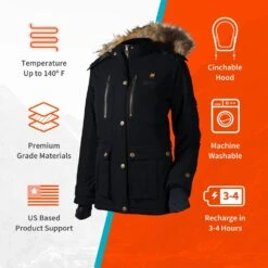Gobi Heat Womens Arcadia 5 Zone Heated Parka Jacket 17 Gobi Heat Womens Arcadia 5 Zone Heated Parka Jacket -ThermaGear gobi heat women s arcadia 5 zone heated parka jacket 245
