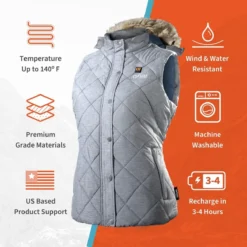 Gobi Heat Womens Cirrus Heated Vest -ThermaGear gobi heat women s cirrus heated vest 114
