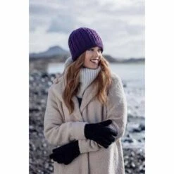 Heat Holders Womens Alesund Solid Cable Knit Hat -ThermaGear heat holders women s alesund solid cable knit hat 12