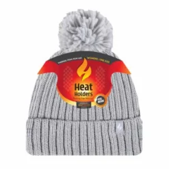 Heat Holders Womens Arden Ribbed Knit Roll Up Hat With Pom Pom -ThermaGear heat holders women s arden ribbed knit roll up hat with pom pom 18