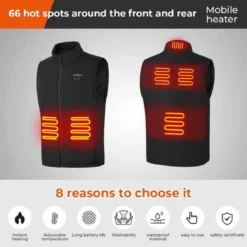 Kemimoto Mens Classs Dual Power Heated Vest -ThermaGear kemimoto men s classs dual power heated vest 106