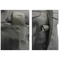 Milwaukee Leather 7.4V Mens Leather Club Style Vest With Heated And Cool Technology -ThermaGear milwaukee leather 7 4v men s leather club style vest with heated and cool technology 106