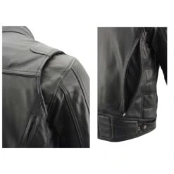 Milwaukee Leather 7.4V Mens True All Seasons Leather Jacket With Heated And Cool Technology -ThermaGear milwaukee leather 7 4v men s true all seasons leather jacket with heated and cool technology 103