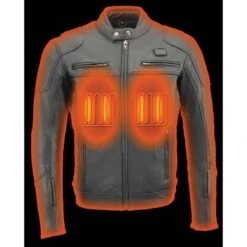 Milwaukee Leather 7.4V Mens True All Seasons Leather Jacket With Heated And Cool Technology -ThermaGear milwaukee leather 7 4v men s true all seasons leather jacket with heated and cool technology 99