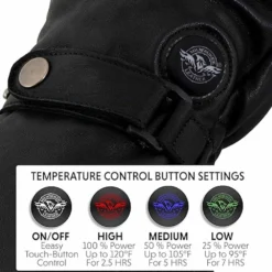 Milwaukee Leather Mens 7V Leather Heated Winter Gloves -ThermaGear milwaukee leather men s 7v leather heated winter gloves 10