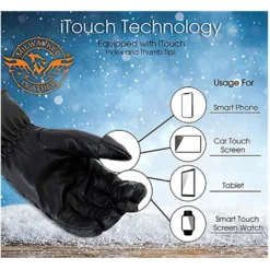 Milwaukee Leather Mens 7V Leather Heated Winter Gloves -ThermaGear milwaukee leather men s 7v leather heated winter gloves 13