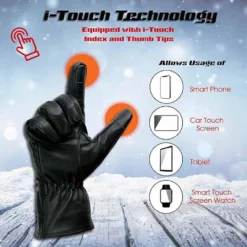 Milwaukee Leather Mens 7V Leather Heated Winter Gloves -ThermaGear milwaukee leather men s 7v leather heated winter gloves 8