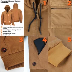 Mobile Warming 7.4V Mens Foreman 2.0 Heated Jacket -ThermaGear mobile warming 7 4v men s foreman 2 0 heated jacket 91