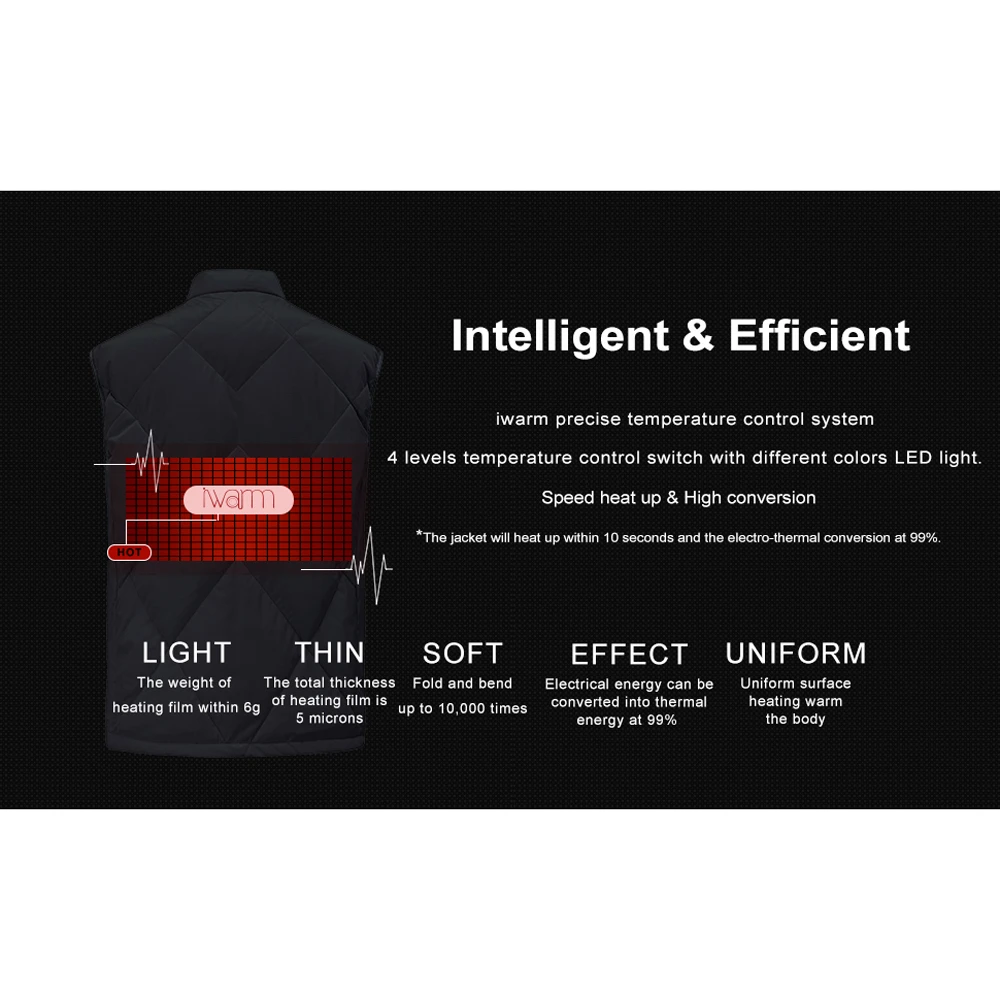 Mount Tec Mens Iwarm 1.0 Heated Vest (Vest Only) 7 Mount Tec Mens Iwarm 1.0 Heated Vest (Vest Only) - Image 5