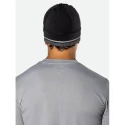 Nathan HyperNight Reflective Beanie - Black/Geo Print -ThermaGear nathan hypernight reflective beanie black geo print 121