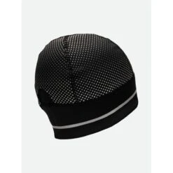 Nathan HyperNight Reflective Ponytail Beanie - Black/Geo Print -ThermaGear nathan hypernight reflective ponytail beanie black geo print 116