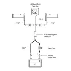 Oxford Heaterz Premium - Retro Heated Grips With Waterproof Connectors -ThermaGear oxford heaterz premium retro heated grips with waterproof connectors 162