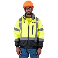 Pioneer Hi-Vis Waterproof Heated Safety Nano Bomber Jacket (Jacket Only) -ThermaGear pioneer hi vis waterproof heated safety nano bomber jacket jacket only 126