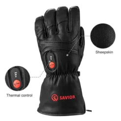 Savior Heat Unisex Electric Heated Ski Gloves -ThermaGear savior heat unisex electric heated ski gloves 112