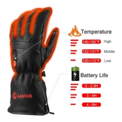 Savior Heat Unisex Electric Heated Ski Gloves -ThermaGear savior heat unisex electric heated ski gloves 114