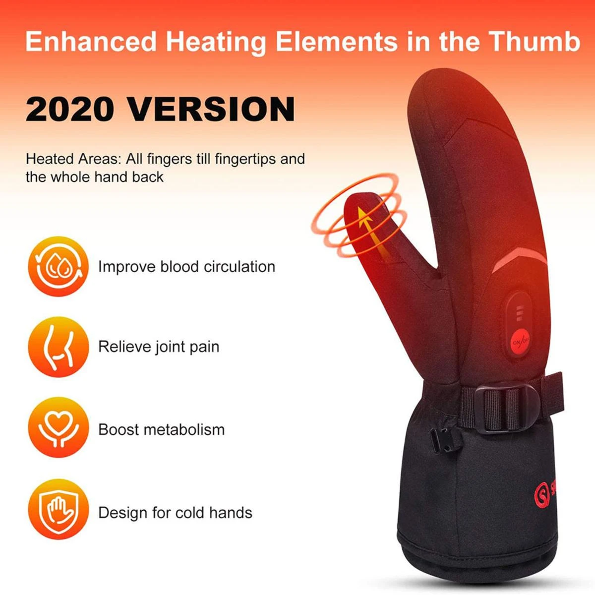 Savior Heat Unisex Rechargeable Battery Thermal Electric Heated Mittens 4 Savior Heat Unisex Rechargeable Battery Thermal Electric Heated Mittens - Image 2