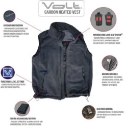 Volt Heat 5V Carbon Heated Fleece Vest -ThermaGear volt heat 5v carbon heated fleece vest 119