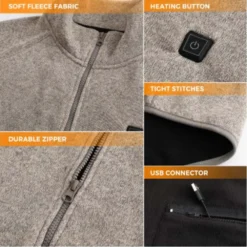 Weston Store Mens Heated Fleece Jacket -ThermaGear weston store men s heated fleece jacket 135