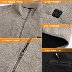 Weston Store Mens Heated Fleece Jacket -ThermaGear weston store men s heated fleece jacket 139